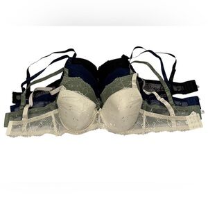 Lace Comfort Bra Set - Cream, Green, Blue, Black